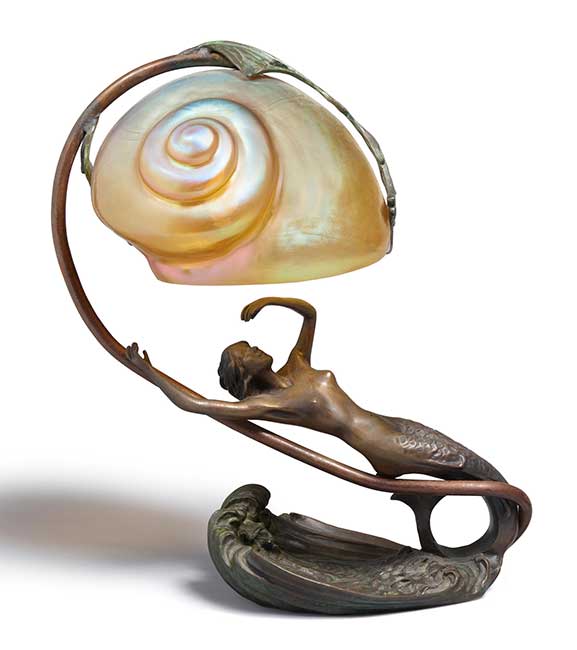 French Mermaid Shell Lamp